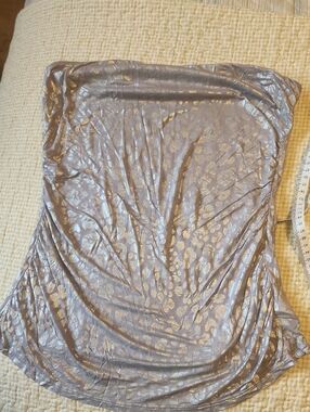 Express Metallic Lavender Strapless Tube Top